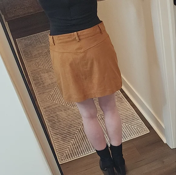 Zara TRF Collection Faux Suede Mini Skirt - SIZE M - Picture 5 of 16